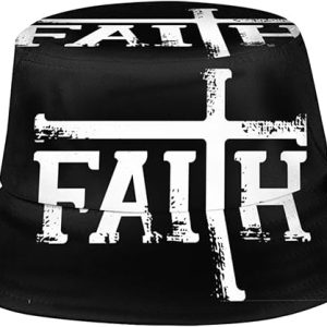 Christian Bucket Hat, Unisex Jesus Faith Hat Outdoor Beach Summer Fisherman Cap for Women Men